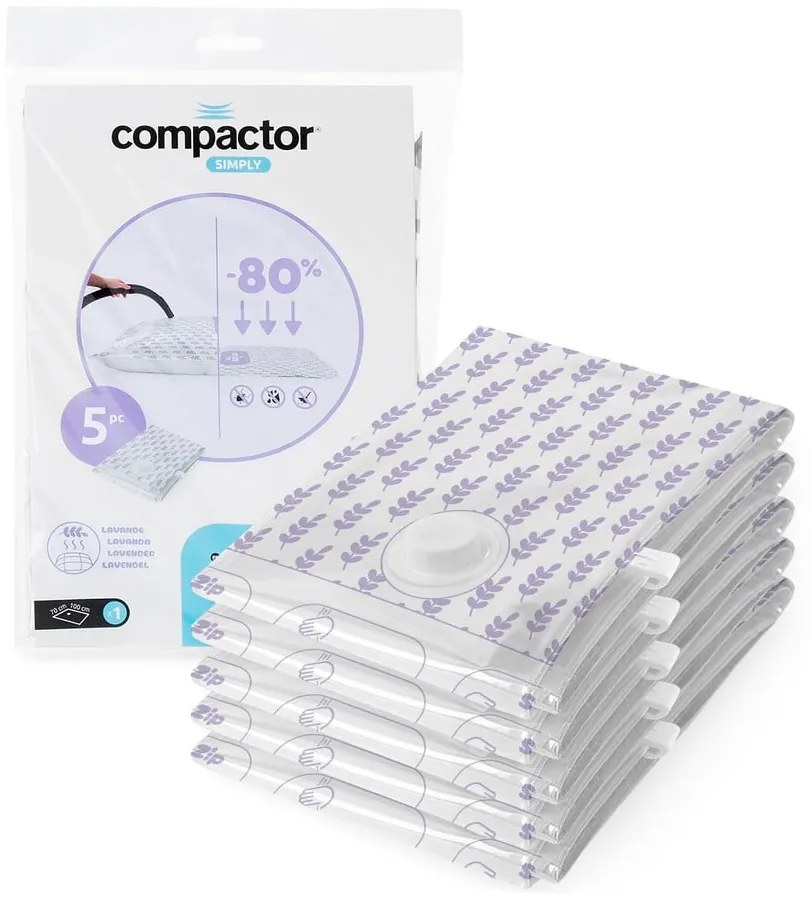 Vákuumzsák készlet 5 db-os Compress Lavender – Compactor