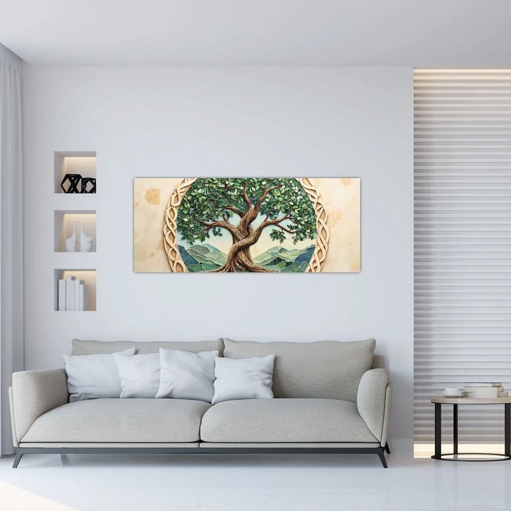Kép – Fonott életfa (120x50 cm)