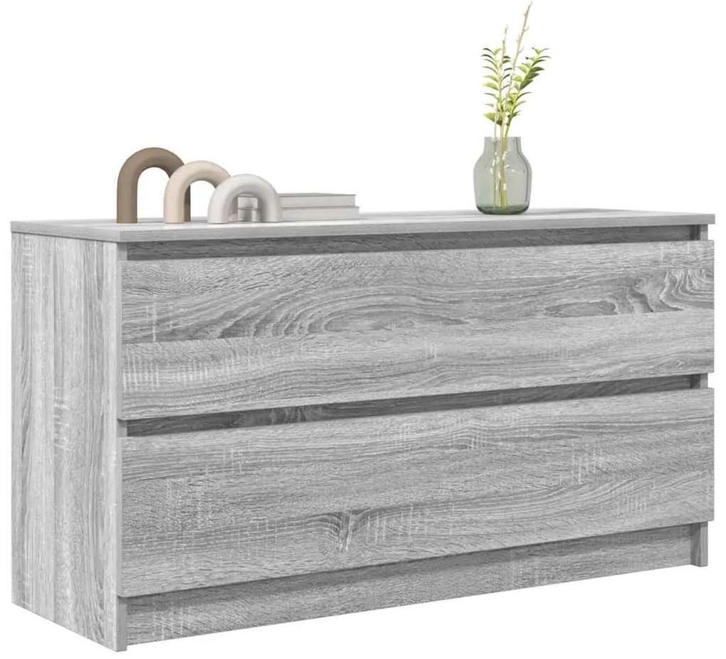 szürke sonoma színű szerelt fa TV-szekrény 100x35x54 cm