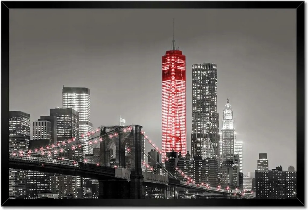 Poszterek keretben 60x40 New York Manhattan híd