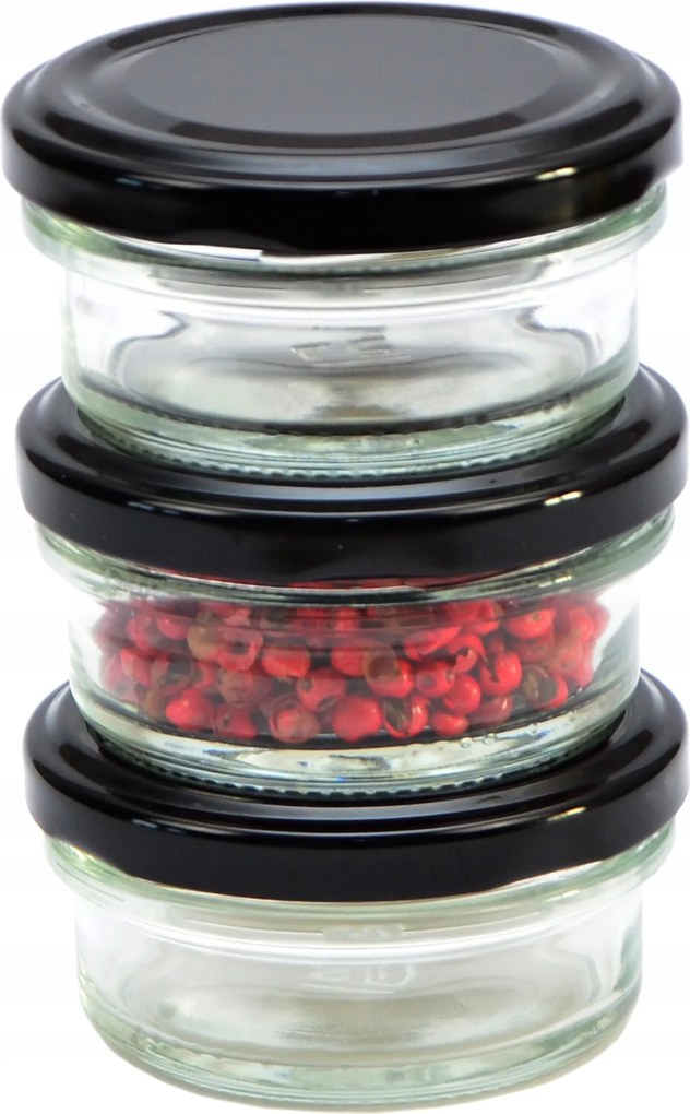 12x 65 ml Üveg Tároló Fűszerekhez Kis Mézes Tégely Lekvár Krém