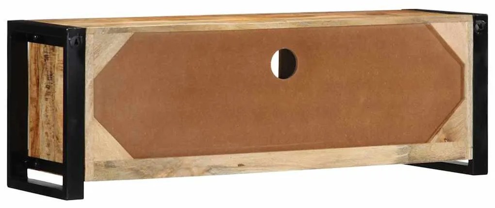 TV szekrény 100x30x35 cm tömör durva fa Mango