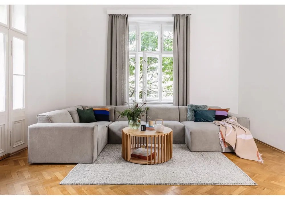 Sting zöld kordbársony kanapé modul, bal oldali - Scandic