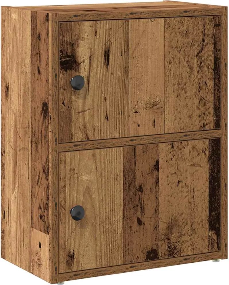 vidaXL antik fa színű szerelt fa könyvespolc 40x24x52 cm