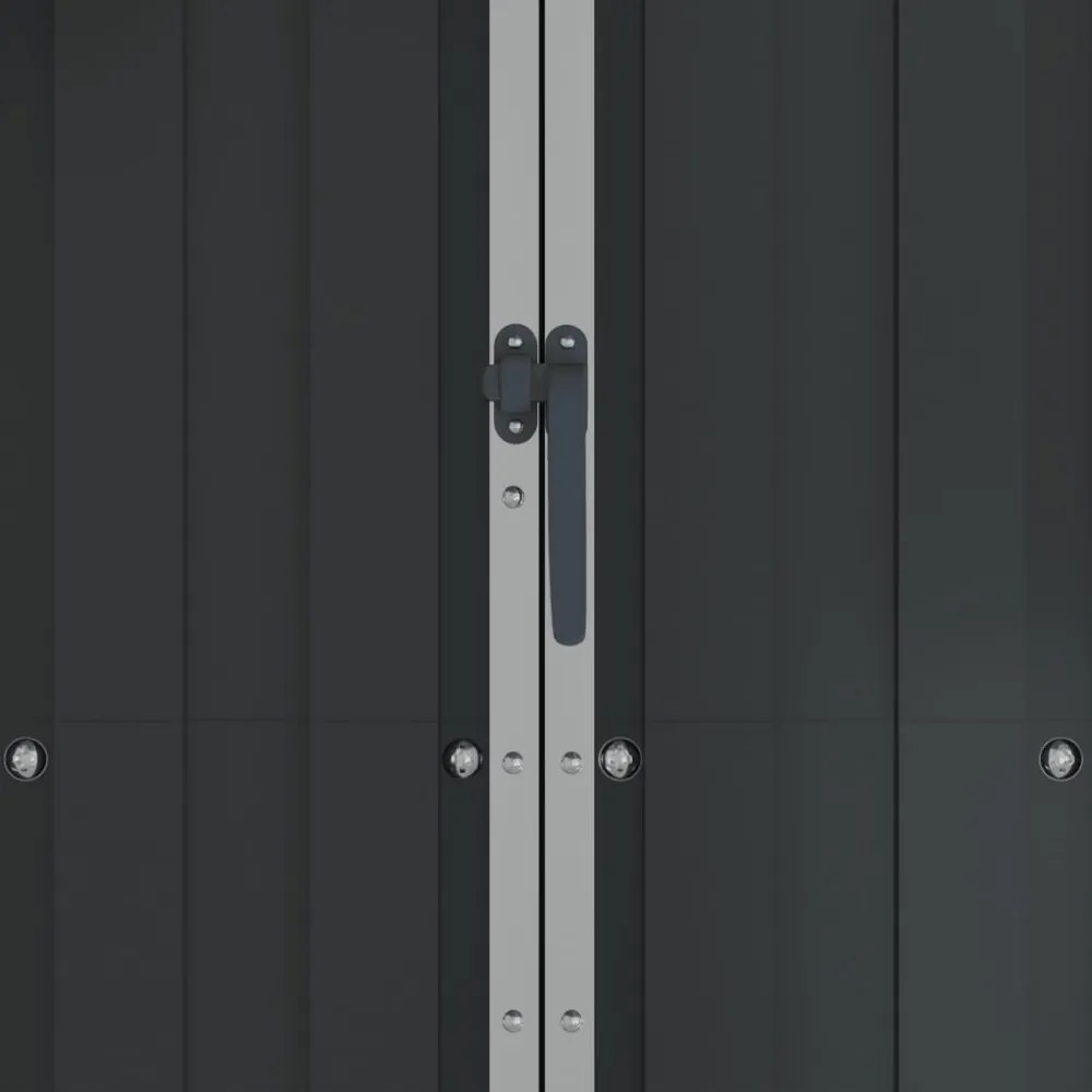 antracitszürke horganyzott acél kerti fészer 116x45x175 cm