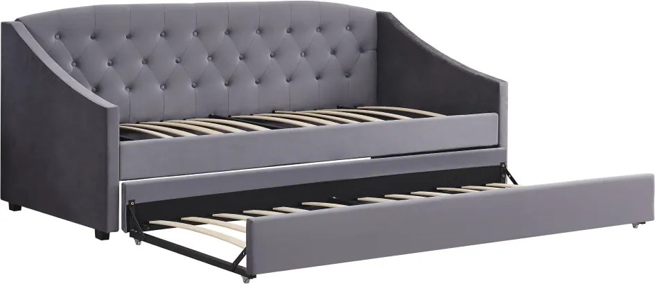 Kihúzható ágy, szürke, ALODA