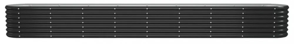 antracitszürke horganyzott acél kerti magaságyás 332x40x36 cm