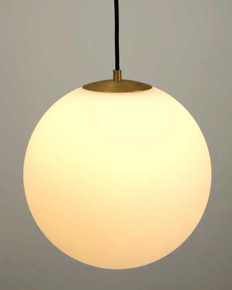 Fehér-aranyszínű függőlámpa üveg búrával ø 10 cm Brisia – Kave Home