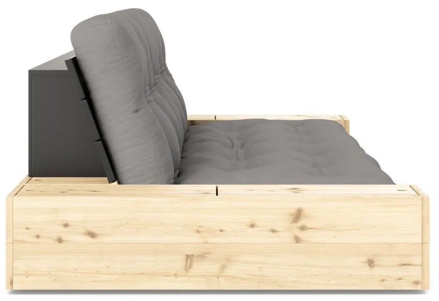 Szürke kinyitható kanapé 244 cm Base – Karup Design