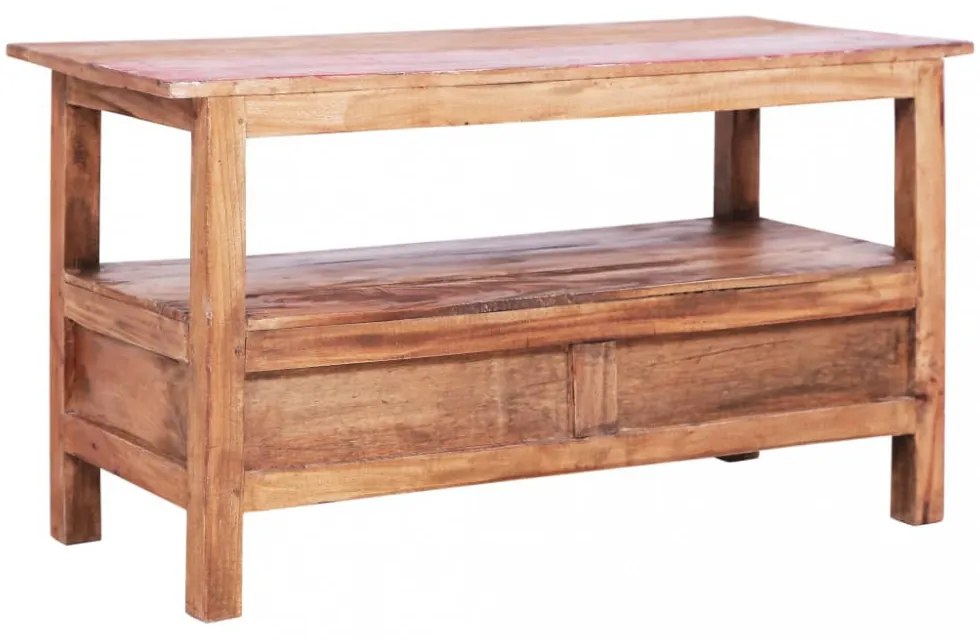 tömör újrahasznosított fa TV-szekrény 90 x 40 x 50 cm