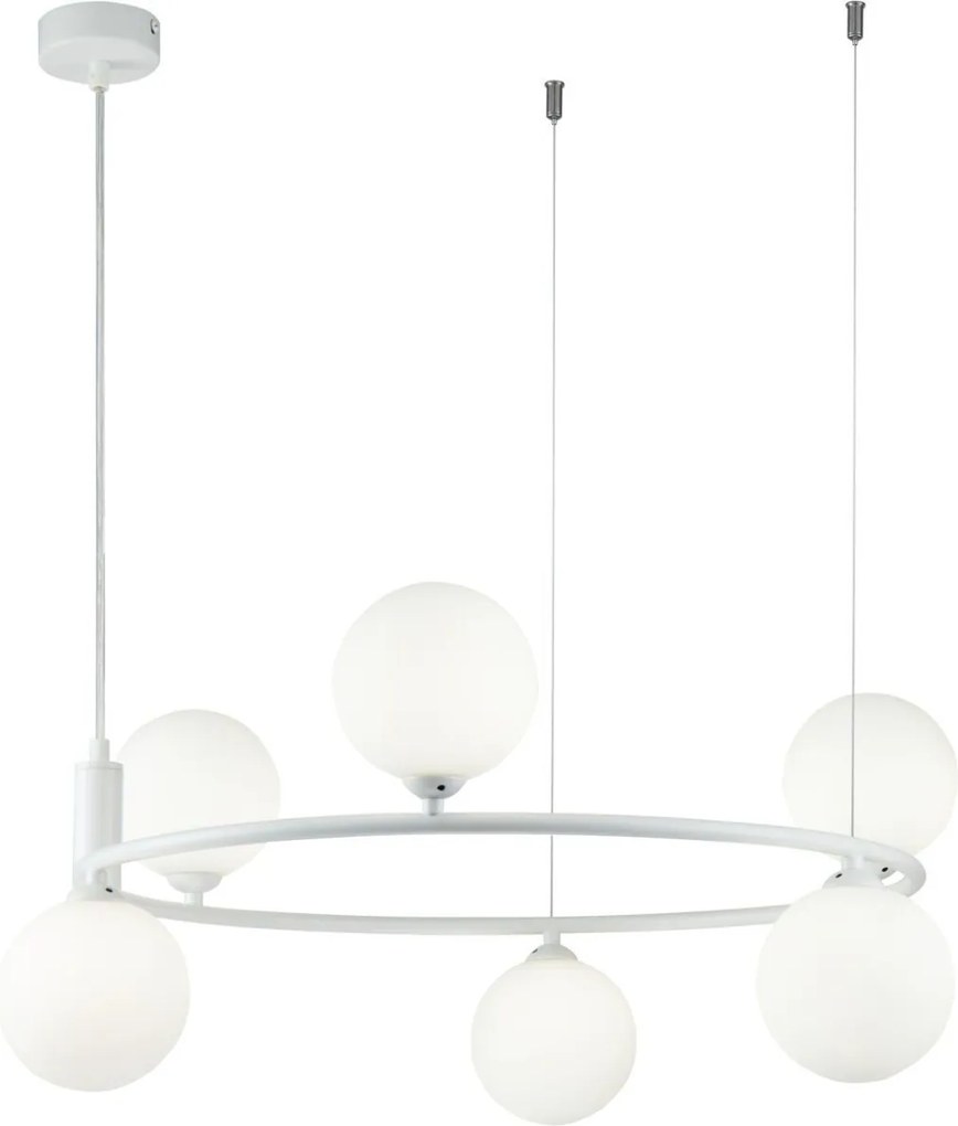 MAYTONI MOD013PL-06W RING Modern Függesztett Lámpa Fehér G9 IP20