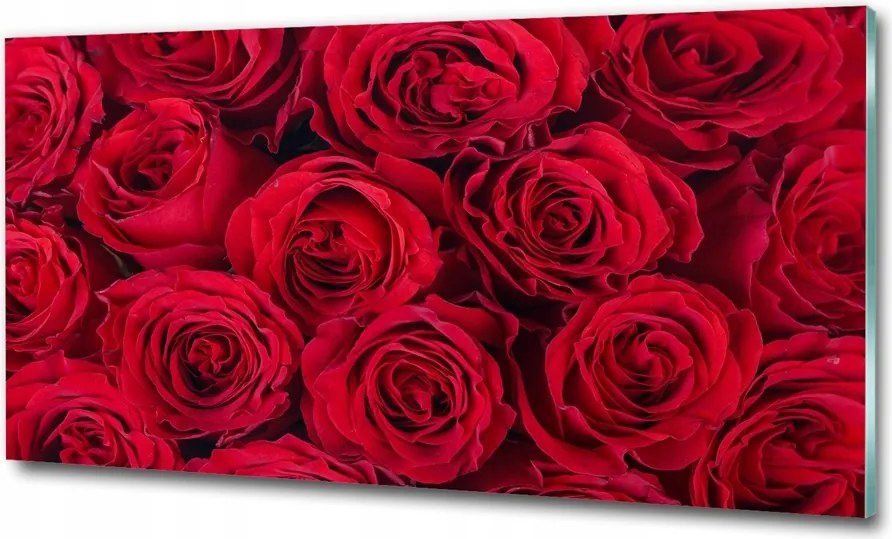 Fotó vászonkép edzett üveg Rózsa 100x70