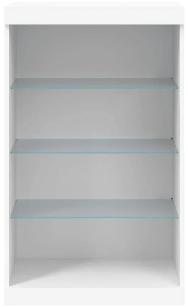 fehér tálalószekrény LED-világítással 60,5 x 37 x 100 cm
