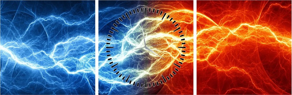 Az elektromos feszültség képe (órával) (90x30 cm)