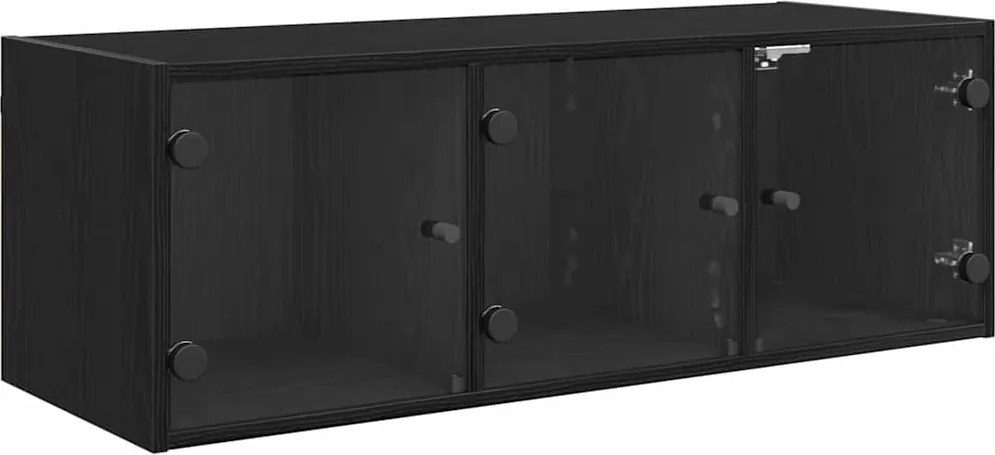 vidaXL Fali Szekrény Fekete tölgy 102 x 37 x 35 cm Faanyag