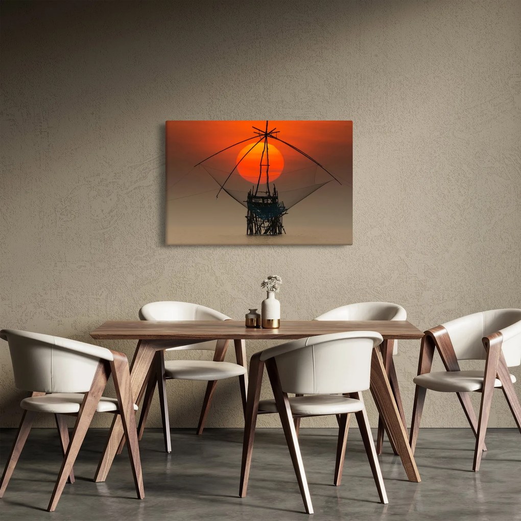 Kép - Napkelte, Pakpra-tó (90x60 cm)