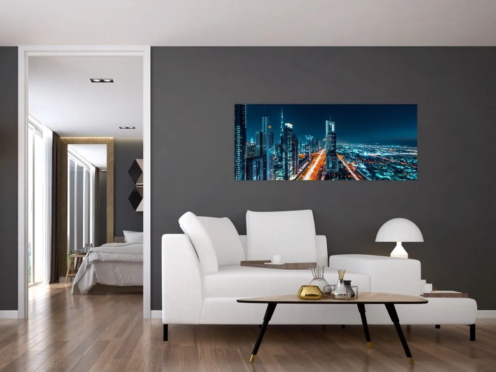 Kép - Dubai éjszaka (120x50 cm)