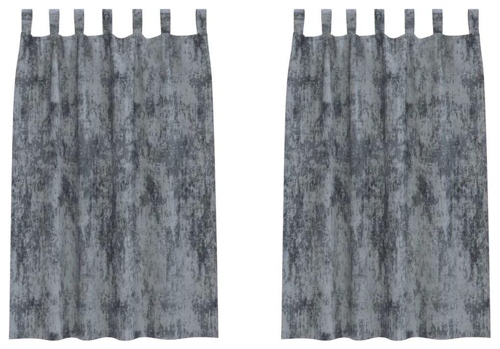 bársonyfuggöny 2 db Gombfüllel Ezüstszürke 175x140 cm