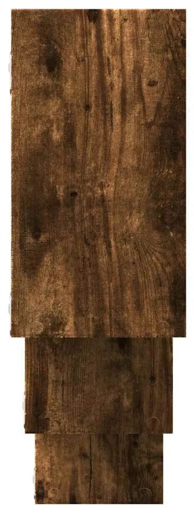 füstös tölgy színű szerelt fa fali polc 159 x 18 x 66 cm