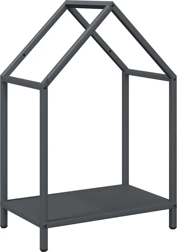 vidaXL antracitszürke hidegen hengerelt acél tűzifatároló 40x25x60 cm