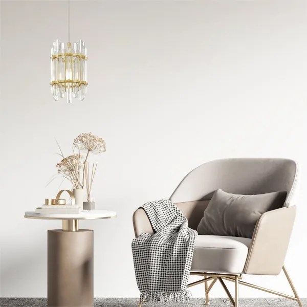 Zuma Line P0556-01D-V7V7 - Csillár zsinóron ALEXANDRIA 1xE14/40W/230V arany