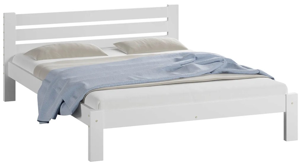 Fenyő ágy 140x200 Ajza fehér