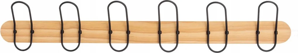 Fa Akasztó előszobába 6 akasztós 77cm