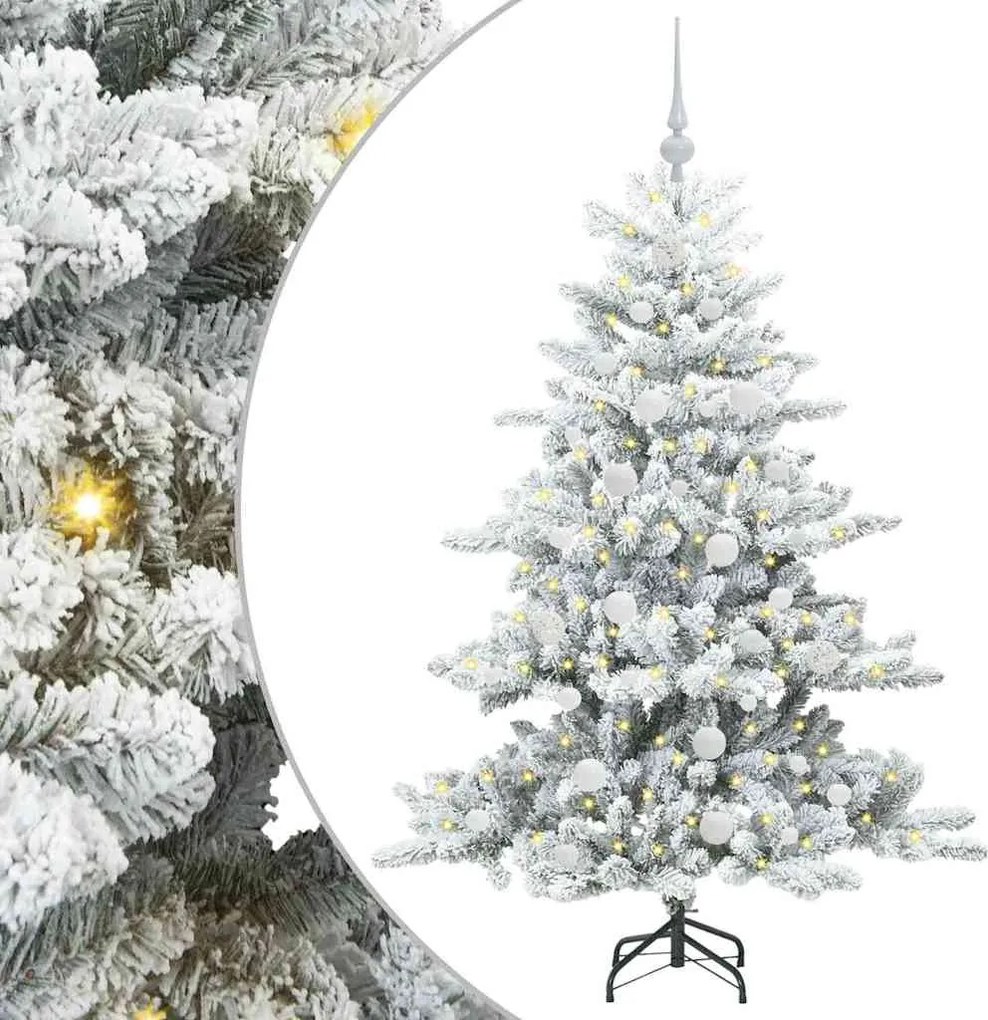 vidaXL Műanyag Hajtogatós Karácsonyfa Fehér 150 cm PVC és Acél