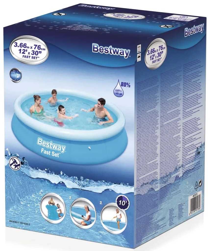 Bestway Fast Set 57273 kerek felfújható fürd?medence 366 x 76 cm