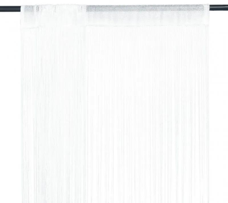 2 db fehér zsinórfüggöny 100 x 250 cm