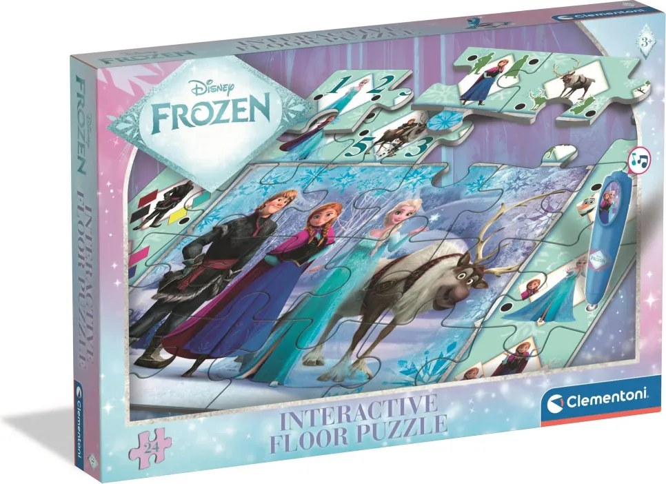 Disney Jégvarázs Ice Kingdom interaktív 24 db-os puzzle Clementoni