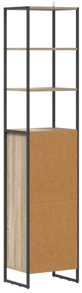 vidaXL Fürdőszoba Székény fiókkal Sonoma 40 x 30 x 180 cm Faanyag