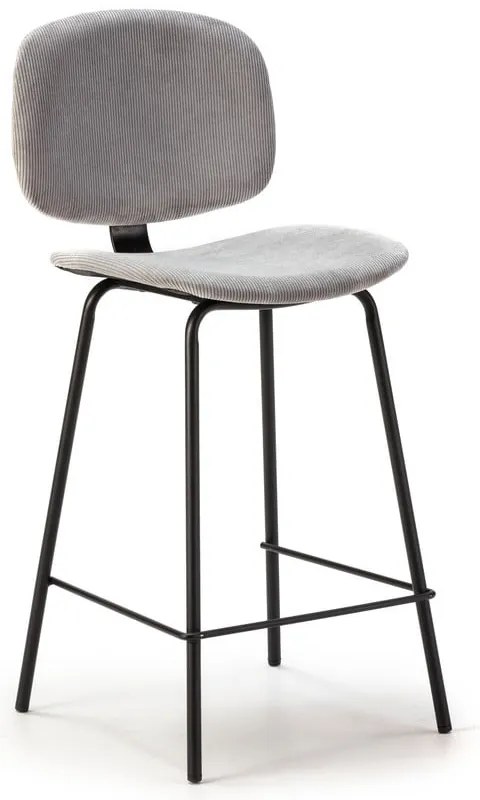 Világosszürke bárszék szett 2 db-os (ülésmagasság 66 cm) Arus – Marckeric