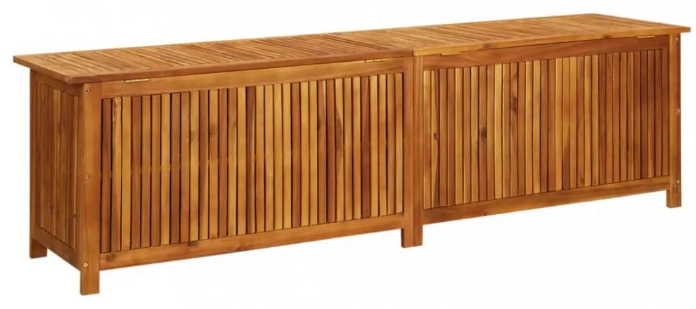 tömör akácfa kerti tárolóláda 200 x 50 x 58 cm