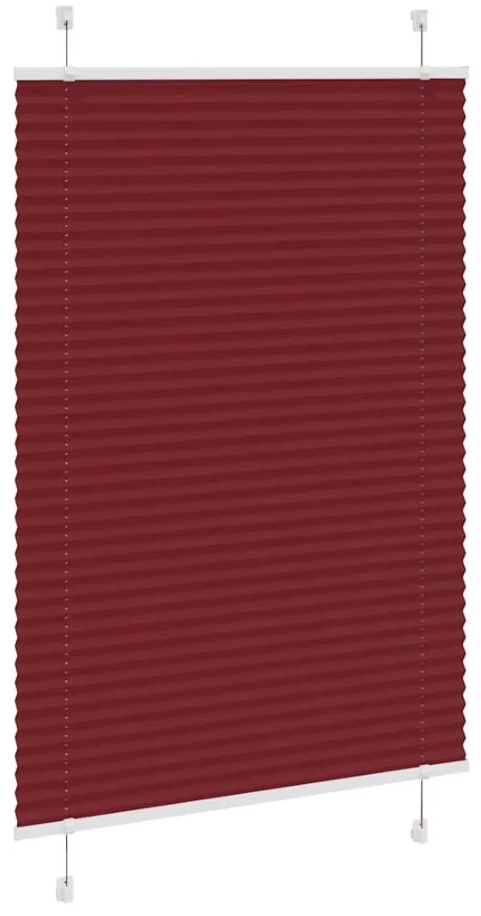 pliszírozott redőny Bordeaux piros 85x100 cm szövetszélesség
