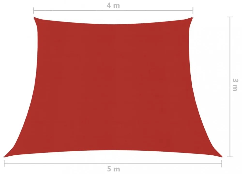 piros HDPE napvitorla 160 g/m² 4/5 x 3 m