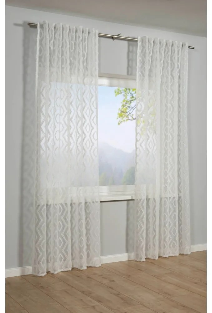 Fehér fényáteresztő függöny 140x245 cm Diamant Scherli – Sehlbach
