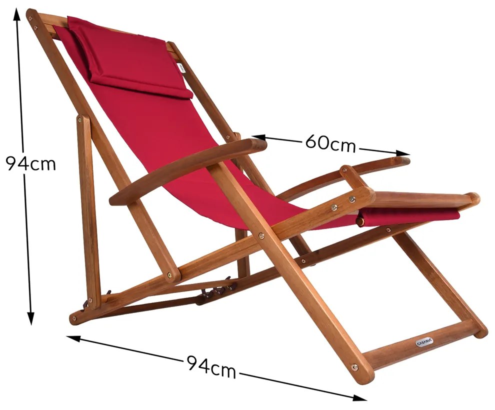 Deuba SIENA kerti napozóágy - piros
