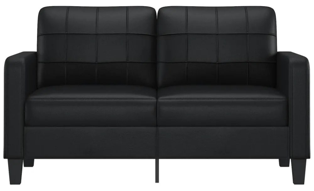 vidaXL 2 személyes fekete műbőr kanapé 140 cm