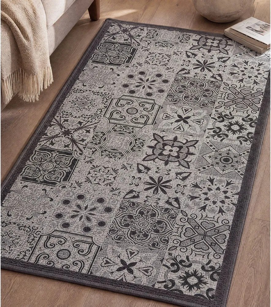 Szürke mosható futószőnyeg 50x120 cm Persane – douceur d'intérieur