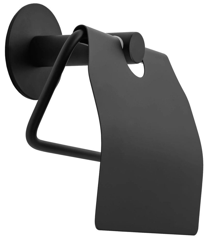 Falra szerelhető wc papír tartó Black 322219A