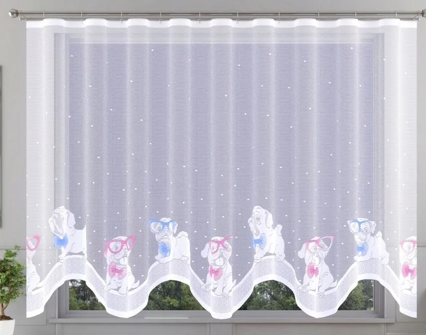 Mg Függöny jacquard 623/940 Kutyás 300x150 Színes Bt