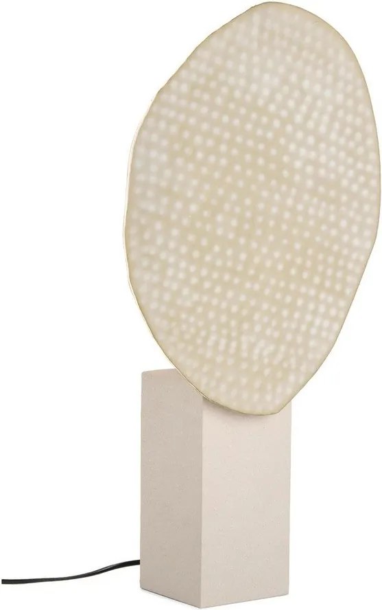 Bézs fém asztali lámpa fém búrával (magasság 57 cm) Neev – Bizzotto