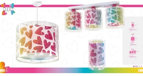 Dalber 41181 - Asztali lámpa CUORE 1xE14/40W/230V