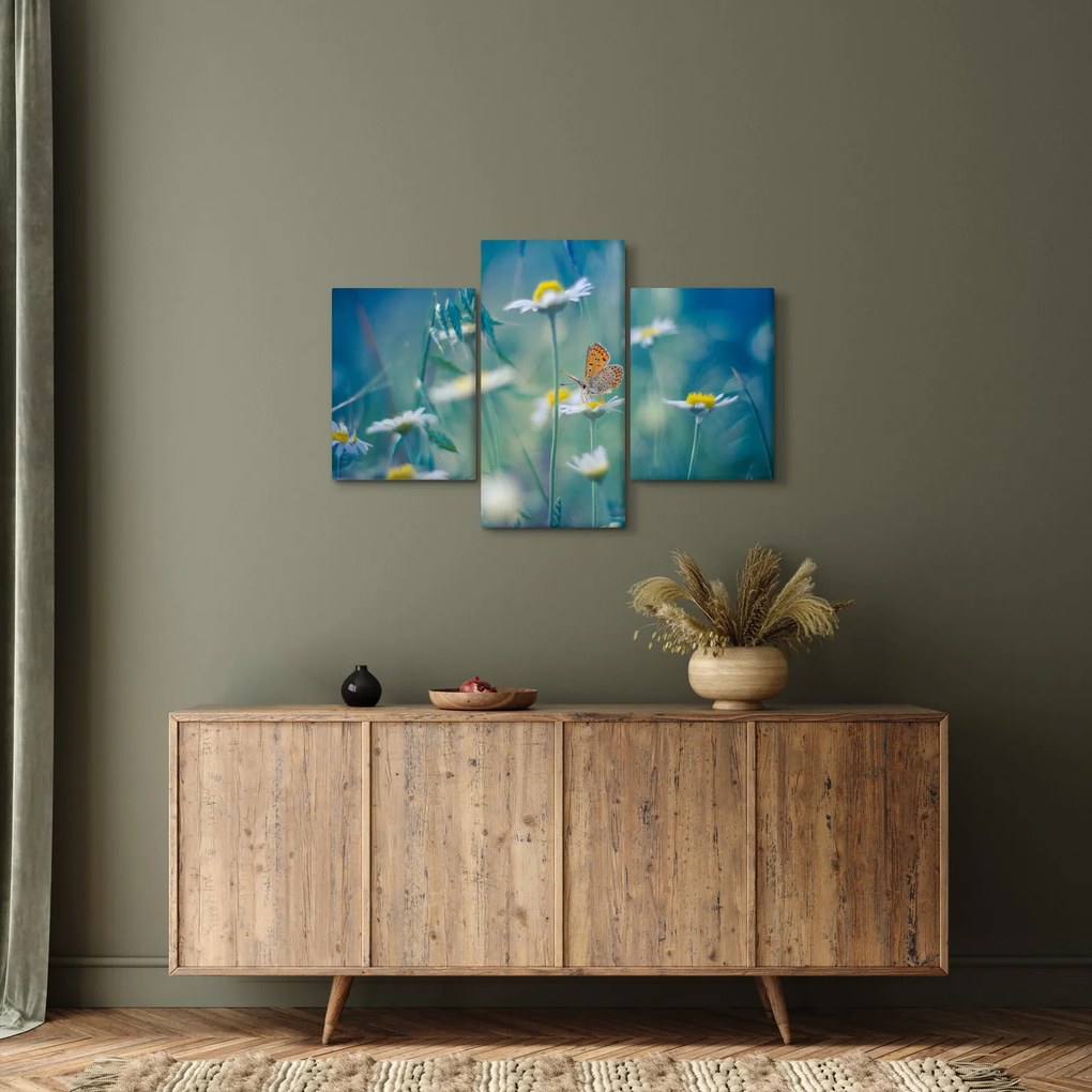 Kép - pillangó a százszorszépen (90x60 cm)