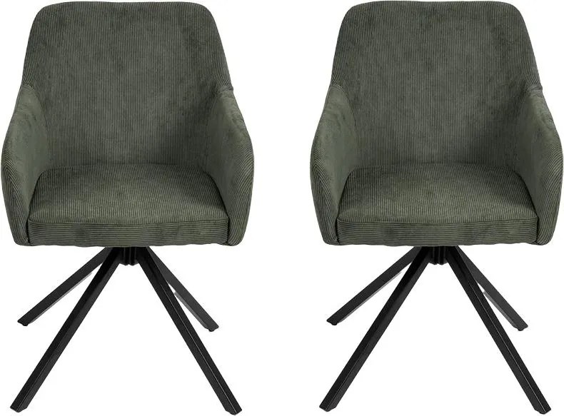 Avenberg LARO Étkezőszék szett - 2db, forgó, zöld