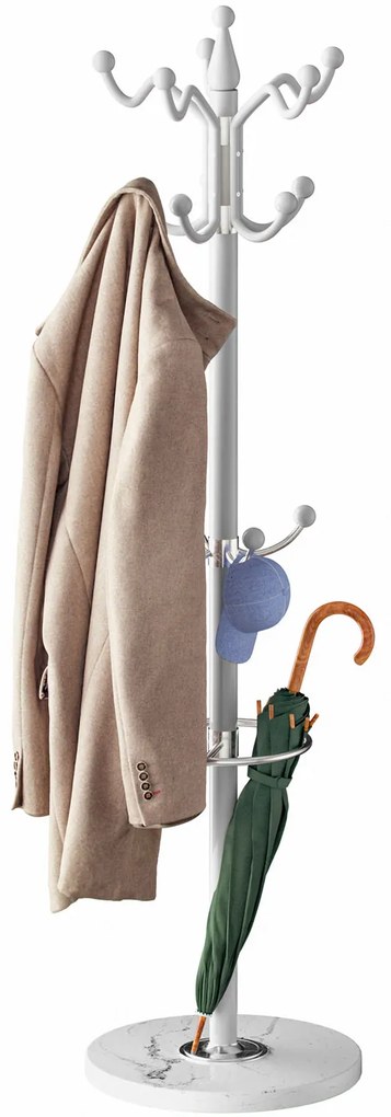 Casaria® Álló ruhafogas - fehér