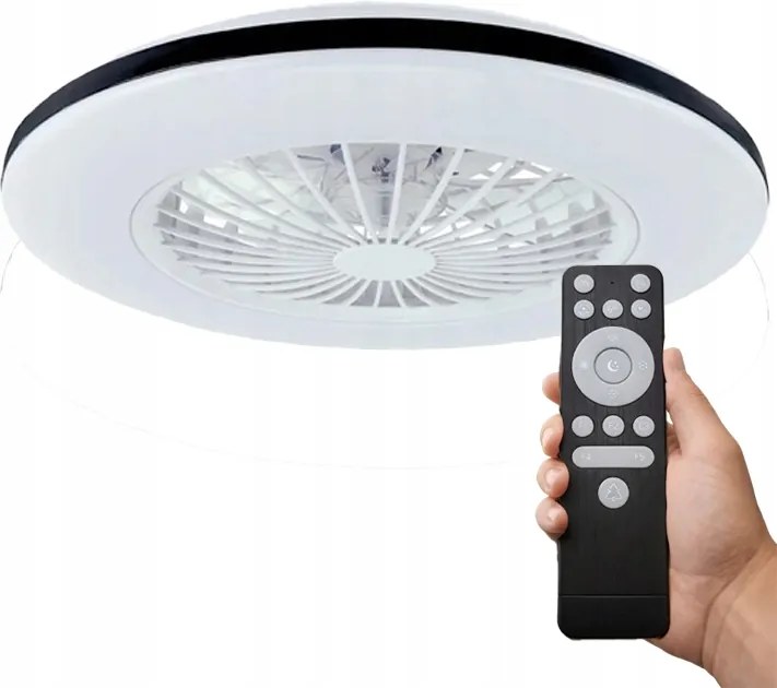 Csillár Mennyezeti Ventilátor Lámpa Plafon Led 48W Cct Memória Szín Távirányító
