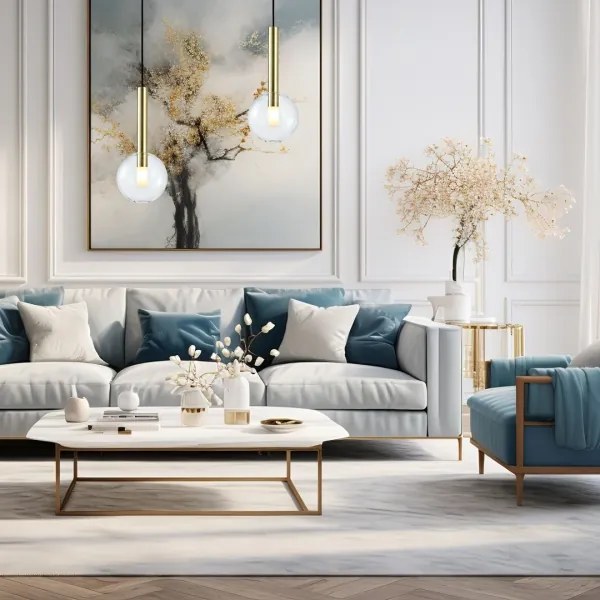 Csillár zsinóron NIKO 1xG9/9W/230V átm. 15 cm arany