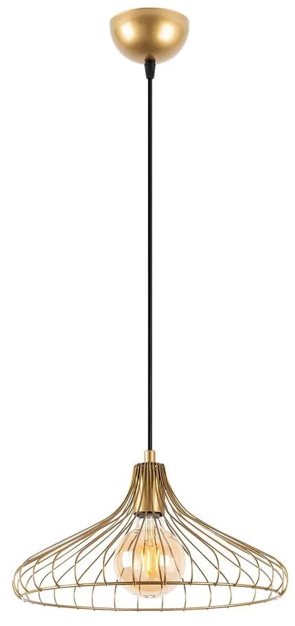 Aranyszínű függőlámpa fém búrával ø 36 cm Depay – Opviq lights